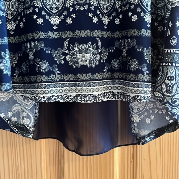 Love Spell Navy‎ Blue Paisley Tank Top Size Small - Picture 3 of 9